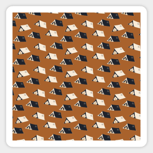 Camping Tents, Rust Palette Sticker